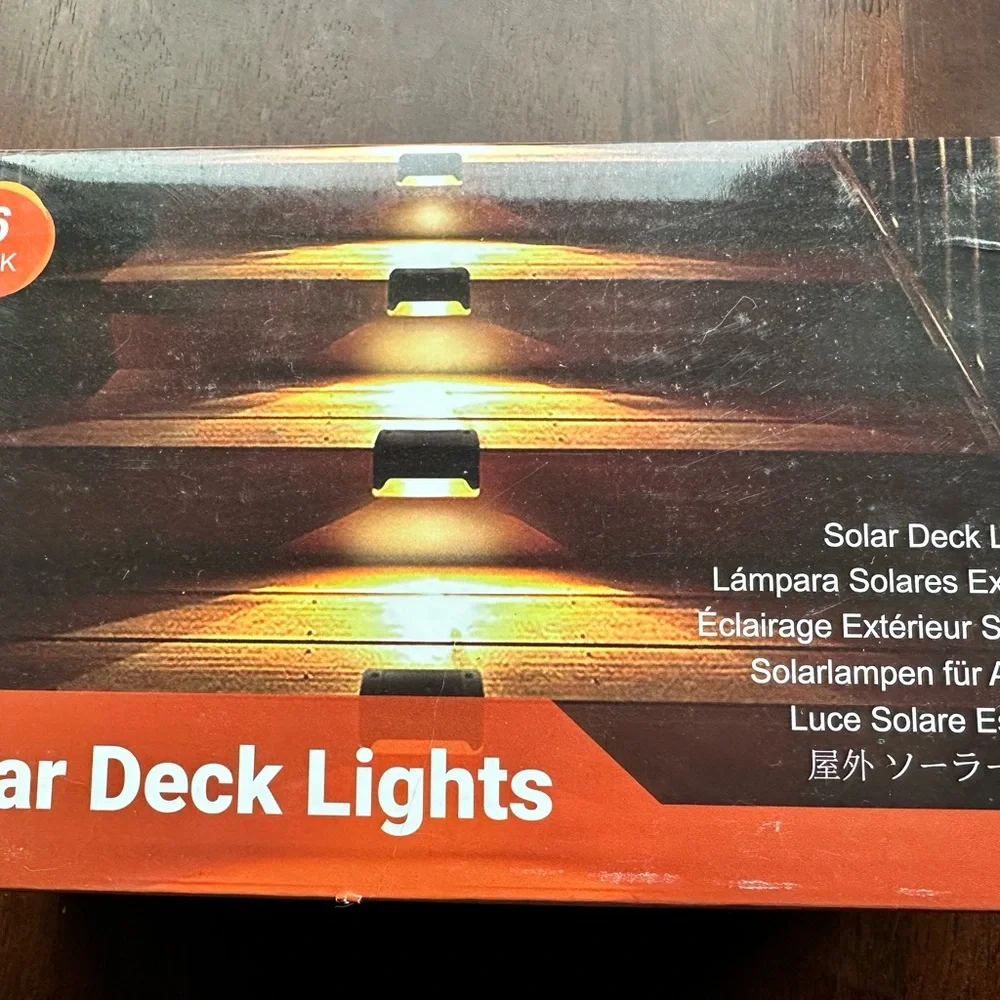 Solar Step Lights Pack — Brown Outdoor LED Stair Lanterns